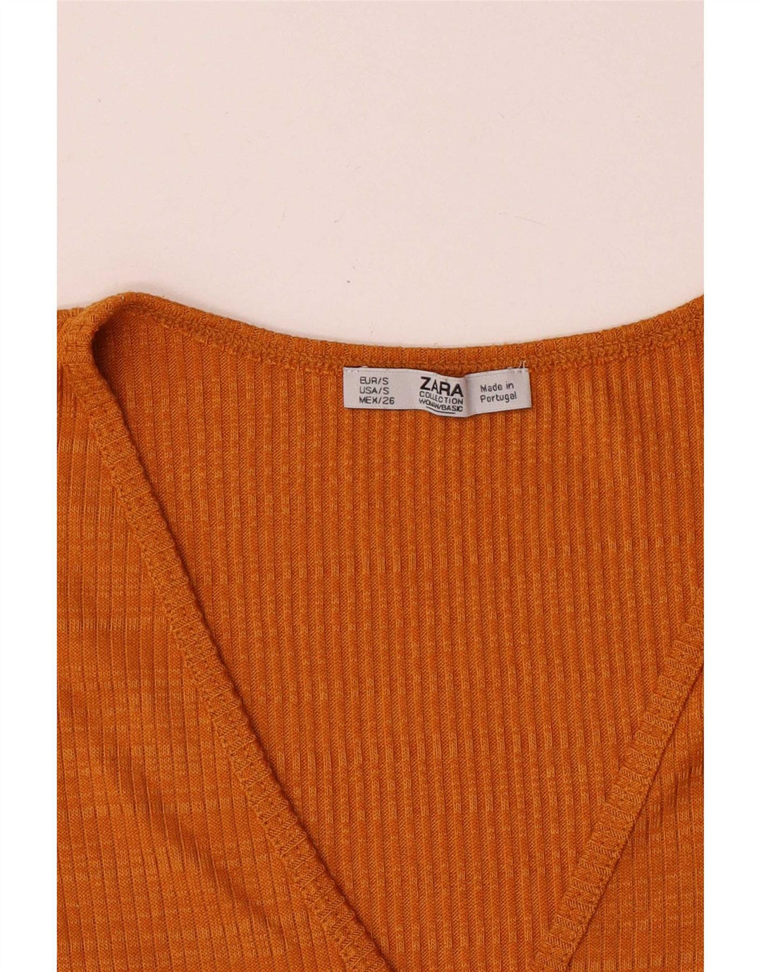 Женская футболка Zara Top UK 10, маленькая оранжевая