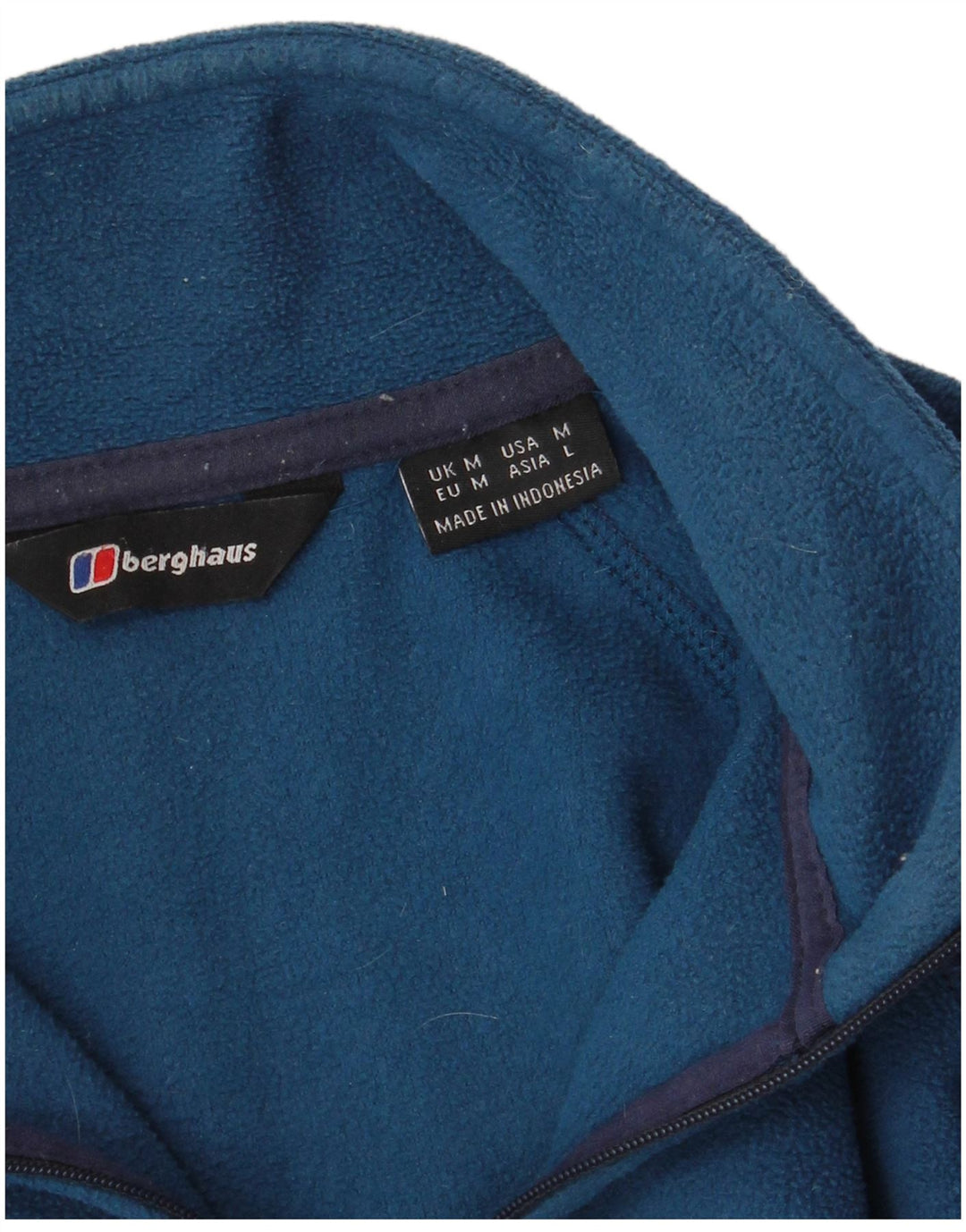 Berghaus Мужской флисовый джемпер с воротником на молнии, средний синий в цветных блоках
