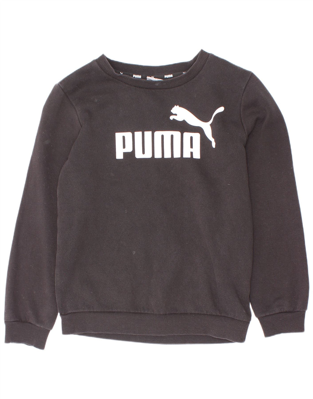 Джемпер с рисунком Puma для мальчиков 7-8 лет, черный хлопок