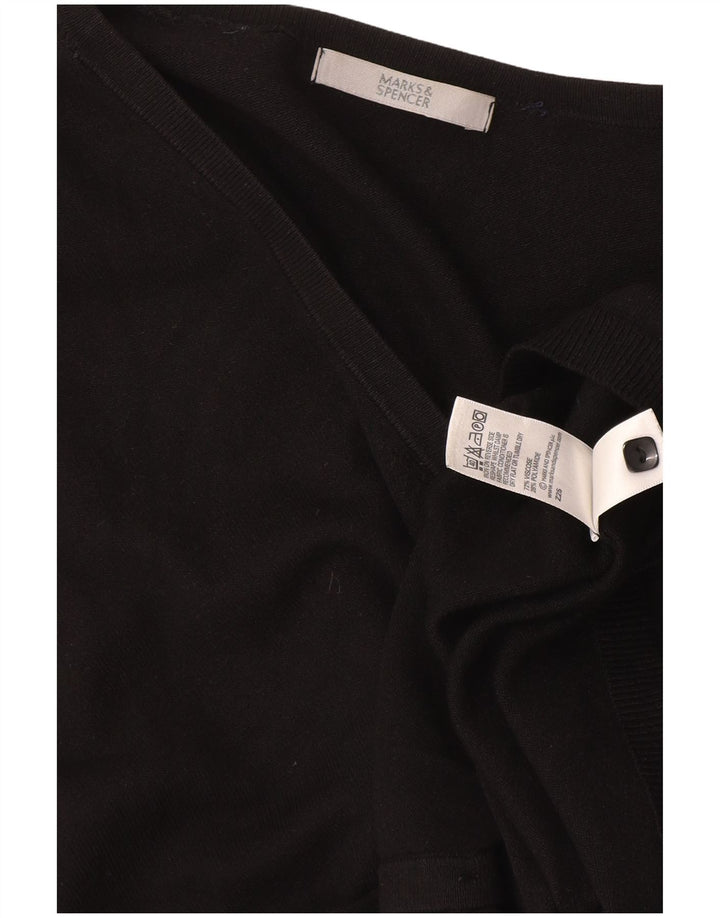 Женский кардиган Marks & Spencer UK 14, средний черный, вискоза