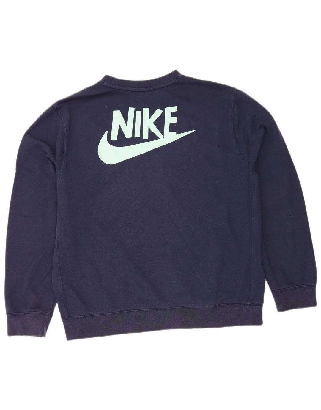 Мужской свитшот с рисунком Nike, средний темно-синий, хлопковый