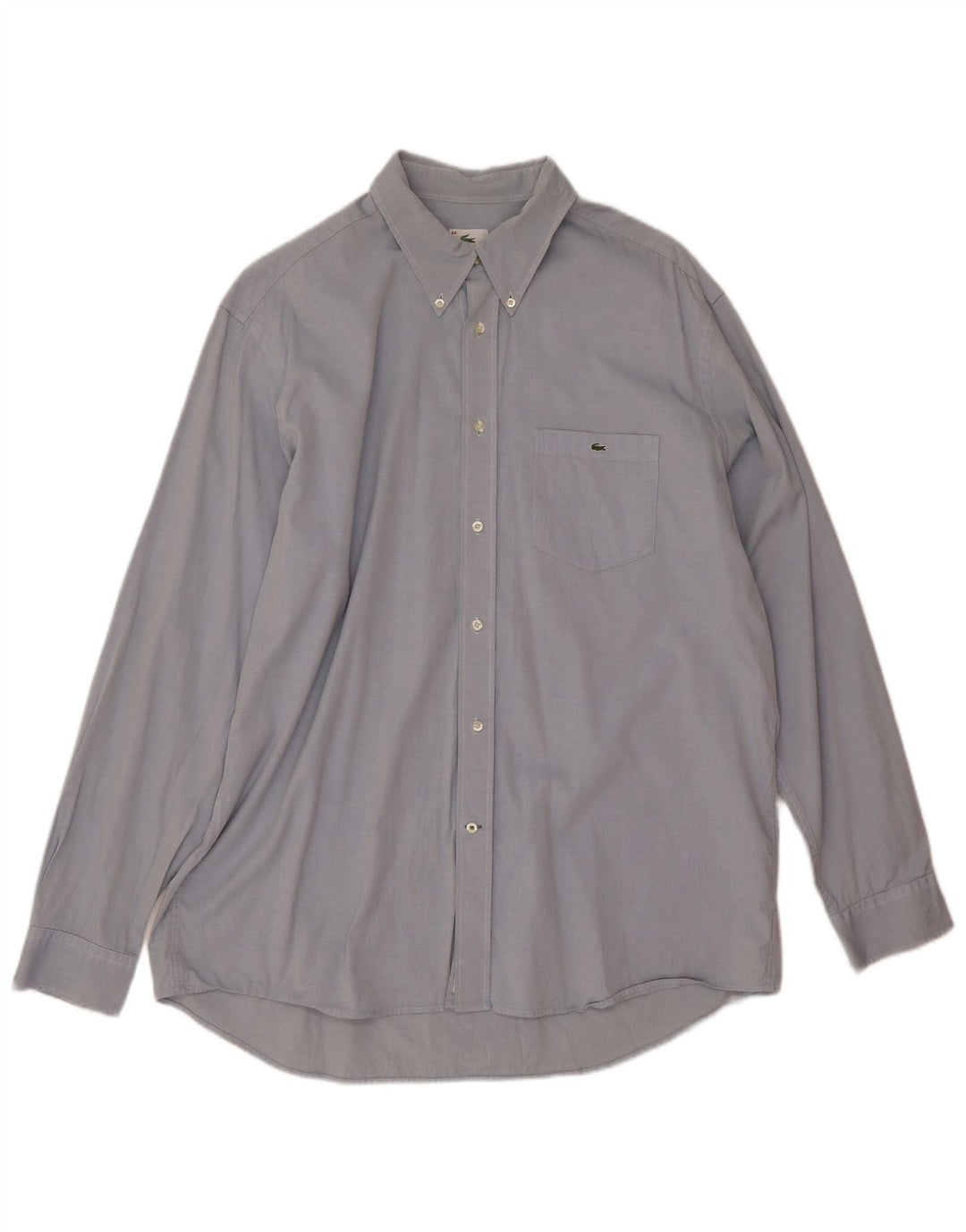 Мужская рубашка Lacoste, размер 44 XL, синяя, хлопок