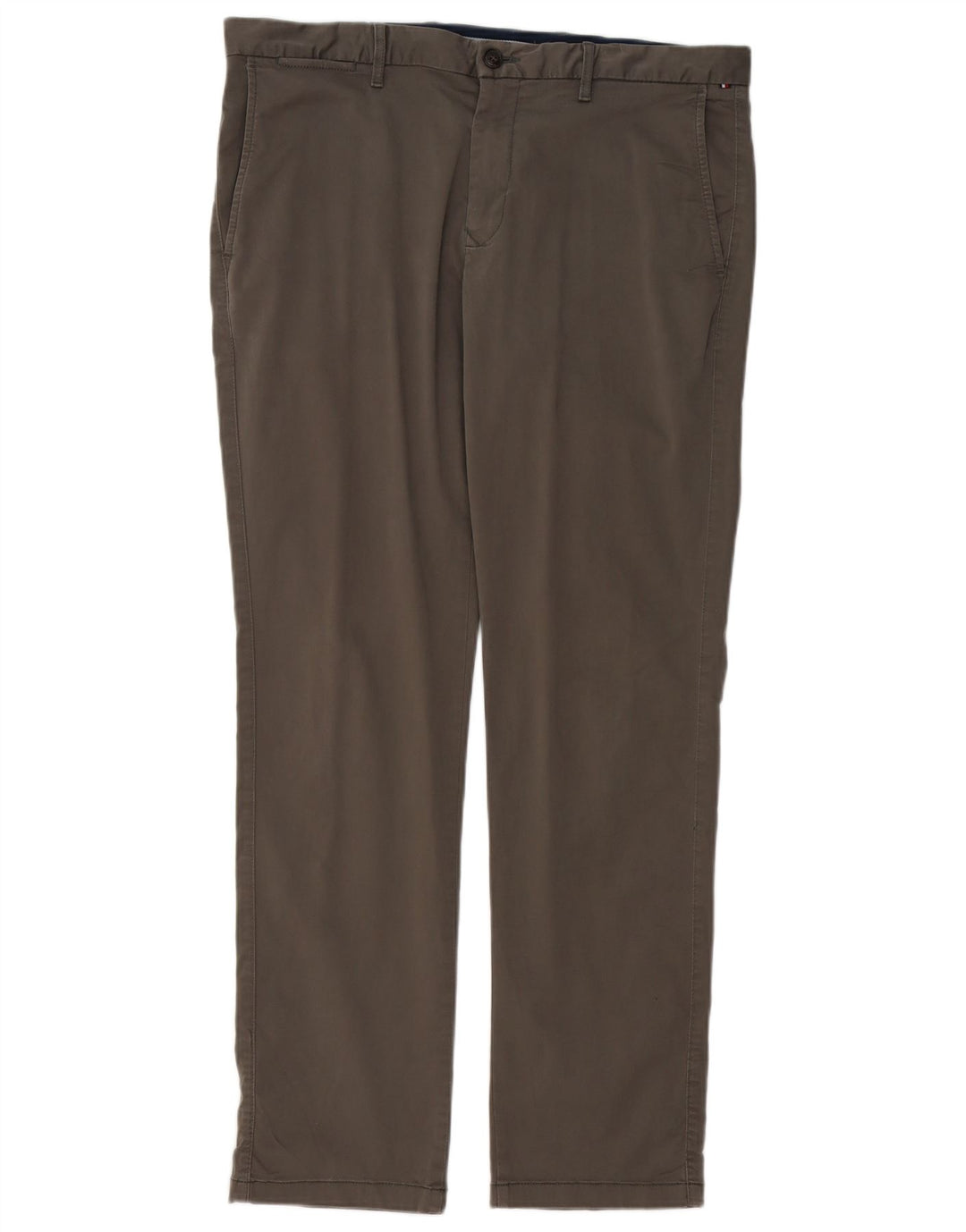 TOMMY HILFIGER Мужские узкие брюки-чиносы W36 L32 Серые хлопковые