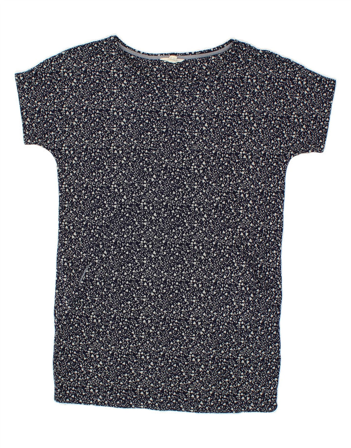 WHITE STUFF Womens Abstract Pattern T-Shirt Top UK 10 Small Navy Blue Vintage White Stuff and Second-Hand White Stuff from Messina Hembry 