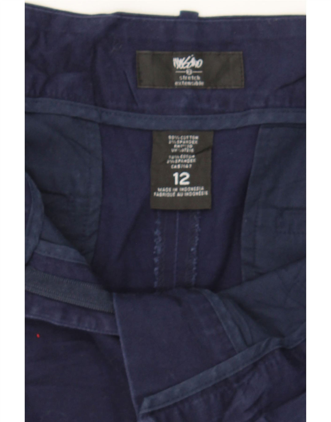 MOSSIMO Womens Chino Shorts US 12 Large W34  Navy Blue Cotton Vintage Mossimo and Second-Hand Mossimo from Messina Hembry 