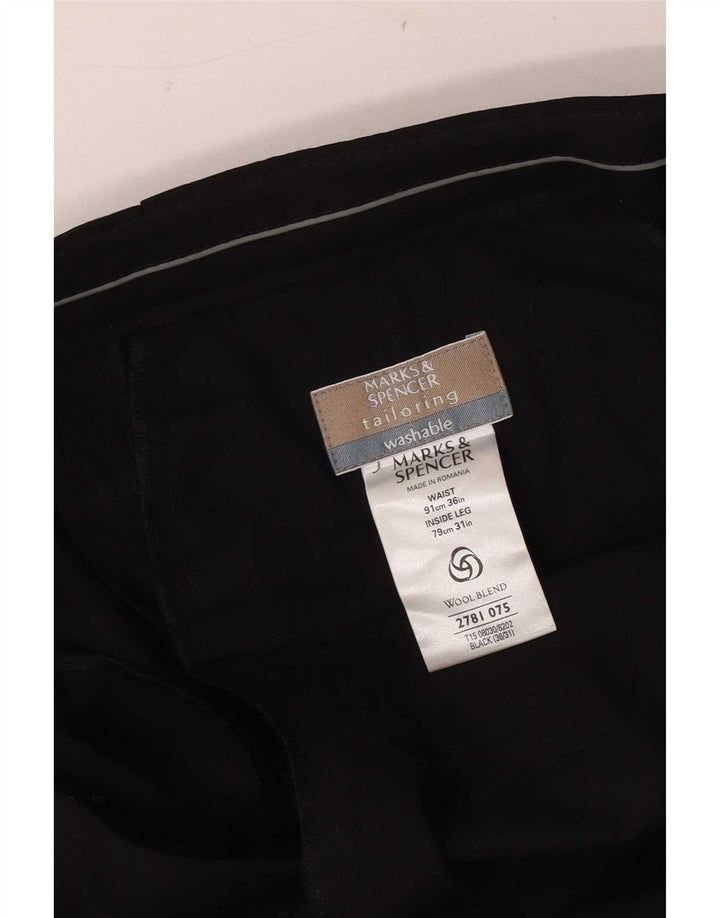 Мужские костюмные брюки Marks & Spencer W36 L31 черные из полиэстера