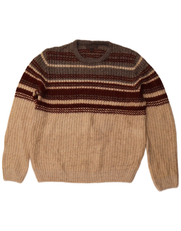 Мужской джемпер с круглым вырезом Marks & Spencer, большой бордовый акрил