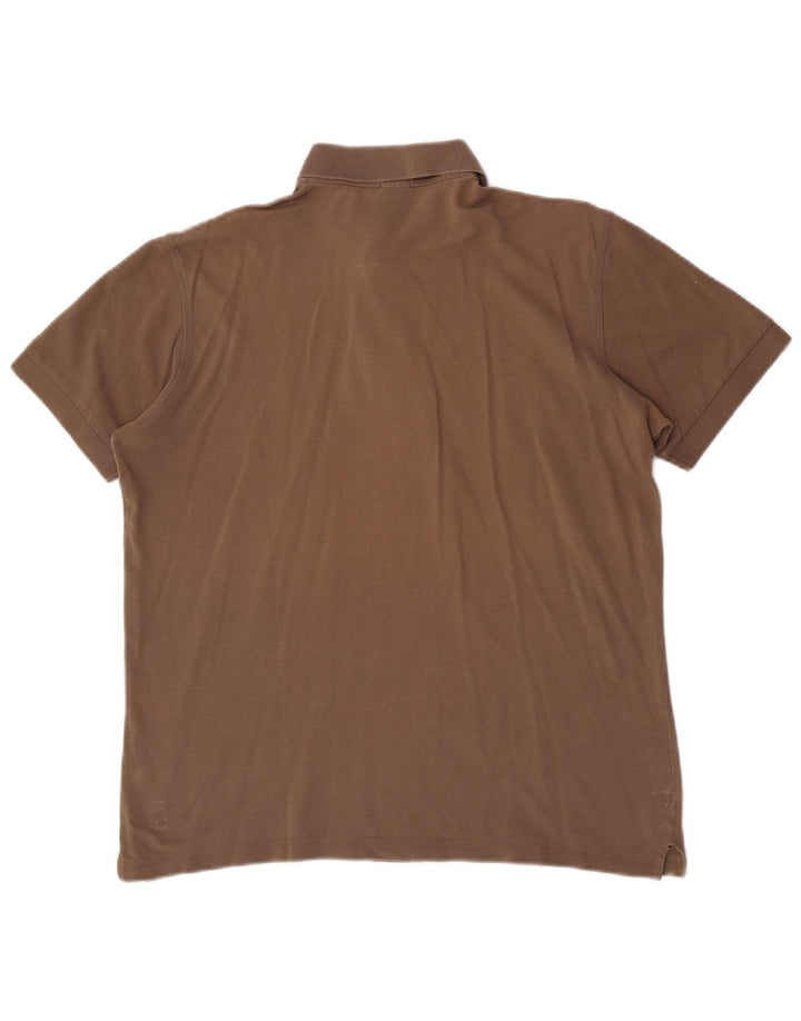 Мужская рубашка-поло Hugo Boss, маленькая коричневая, хлопок