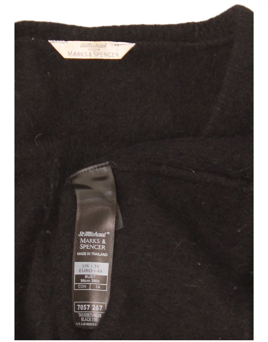 Женский кардиган Marks & Spencer UK 16, большой черный ангора