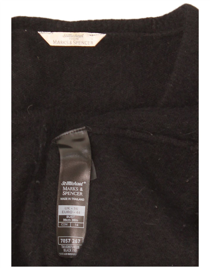 Женский кардиган Marks & Spencer UK 16, большой черный ангора
