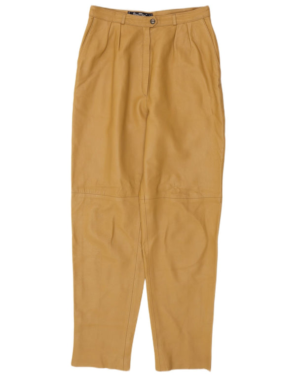 RAY MARJORY Женские кожаные брюки на крючках IT 42 Medium W28 L30 Хаки