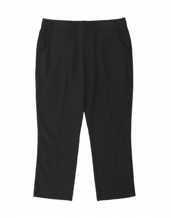 EDDIE BAUER Womens Slim Casual Trousers XL W38 L27 Black Polyester Vintage Eddie Bauer and Second-Hand Eddie Bauer from Messina Hembry 