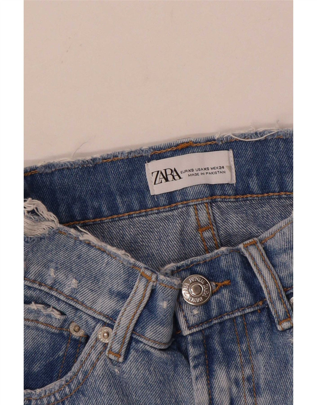 Женская джинсовая мини-юбка Zara XS W24 синяя