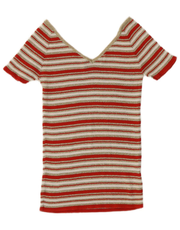 Женская блузка LUISA SPAGNOLI Top UK 6 XS, хлопок в красную полоску