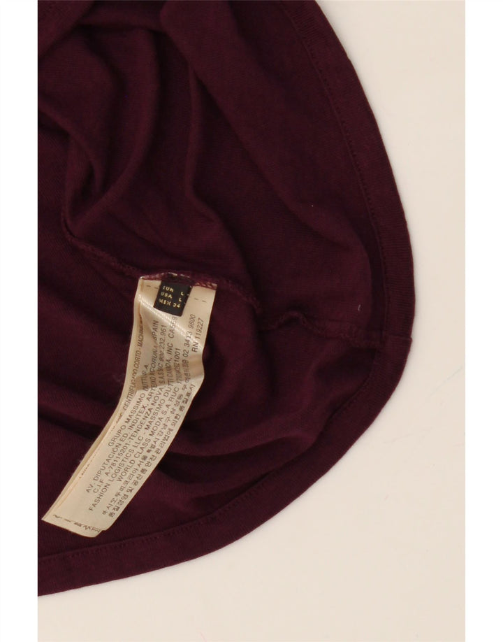 MASSIMO DUTTI Womens Top Long Sleeve UK 14 Large Purple Lyocell Vintage Massimo Dutti and Second-Hand Massimo Dutti from Messina Hembry 