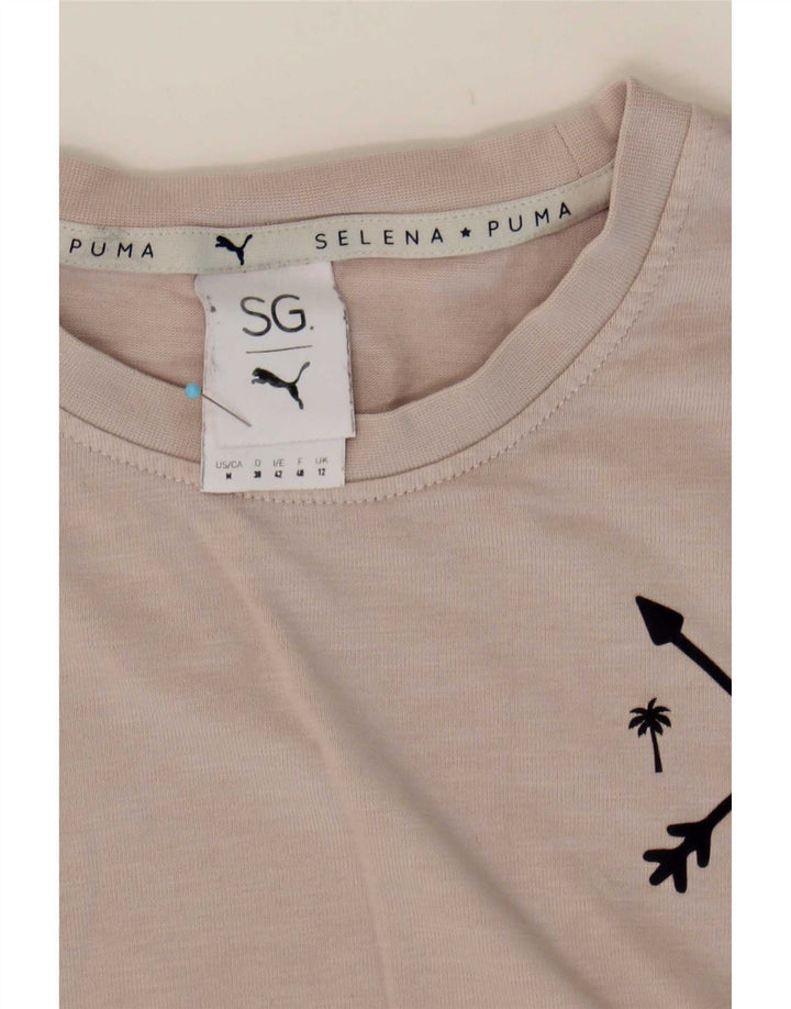 Женская футболка оверсайз с рисунком Puma Selena Top UK 12, средний серый цвет