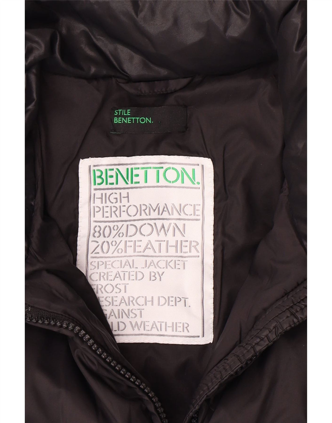 Женская стеганая куртка Benetton UK 6 XS черная