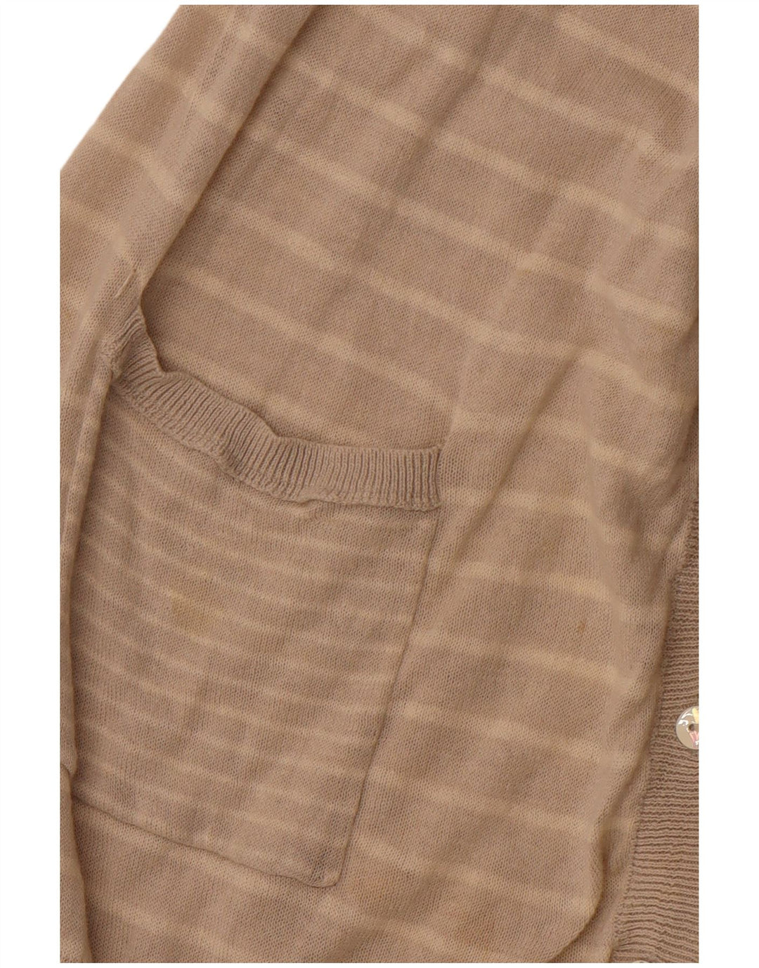 Женский кардиган-свитер WHITE STUFF UK 14, лен в большую бежевую полоску