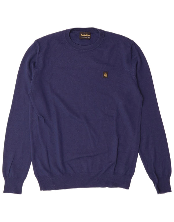 REFRIGIWEAR Свитер с круглым вырезом для мальчиков 15–16 лет, темно-синий, шерстяной