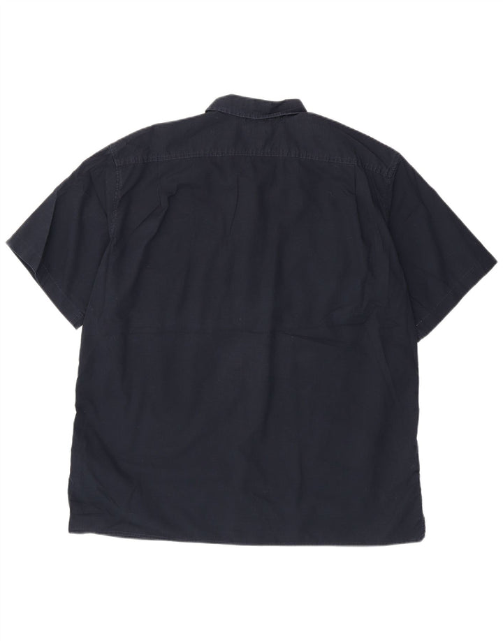 EDDIE BAUER Мужская рубашка классического кроя с коротким рукавом XL, темно-синяя, хлопок