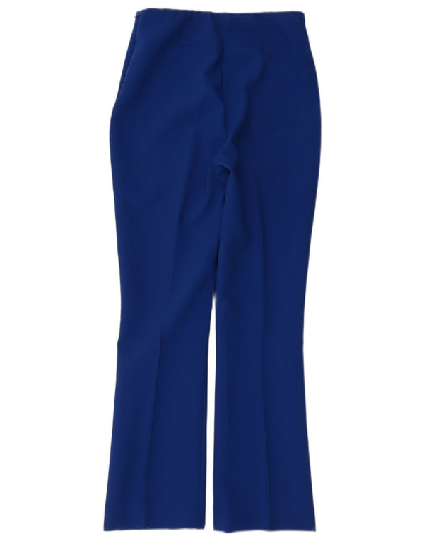Женские повседневные брюки Zara Bootcut XS W24 L26 синие из полиэстера