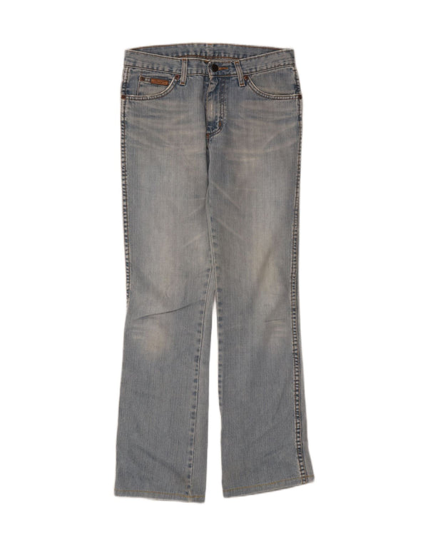 Wrangler Womens Hipster Bootcut Jeans W27 L34 Blue Cotton