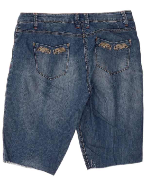 Женские джинсовые шорты M&Co UK 12 Medium W32 Синий хлопок