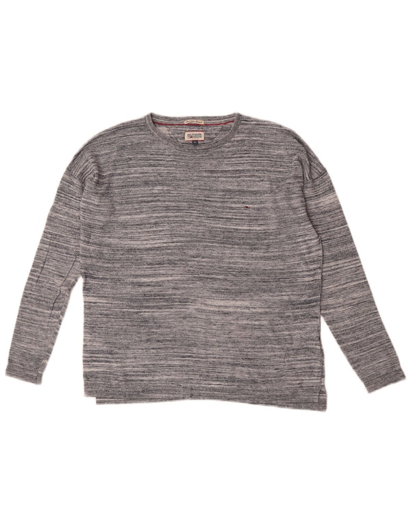 Женский джемпер с круглым вырезом Tommy Hilfiger UK 6 XS, синий в крапинку