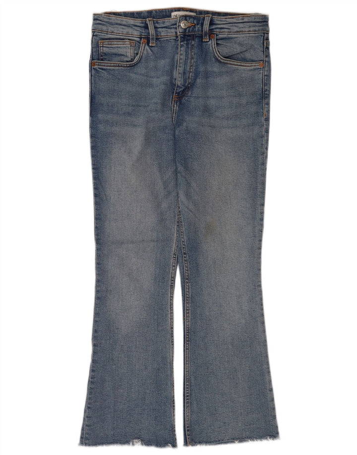 Женские укороченные джинсы-клеш Zara EU 40 Medium W30 L25 Синие