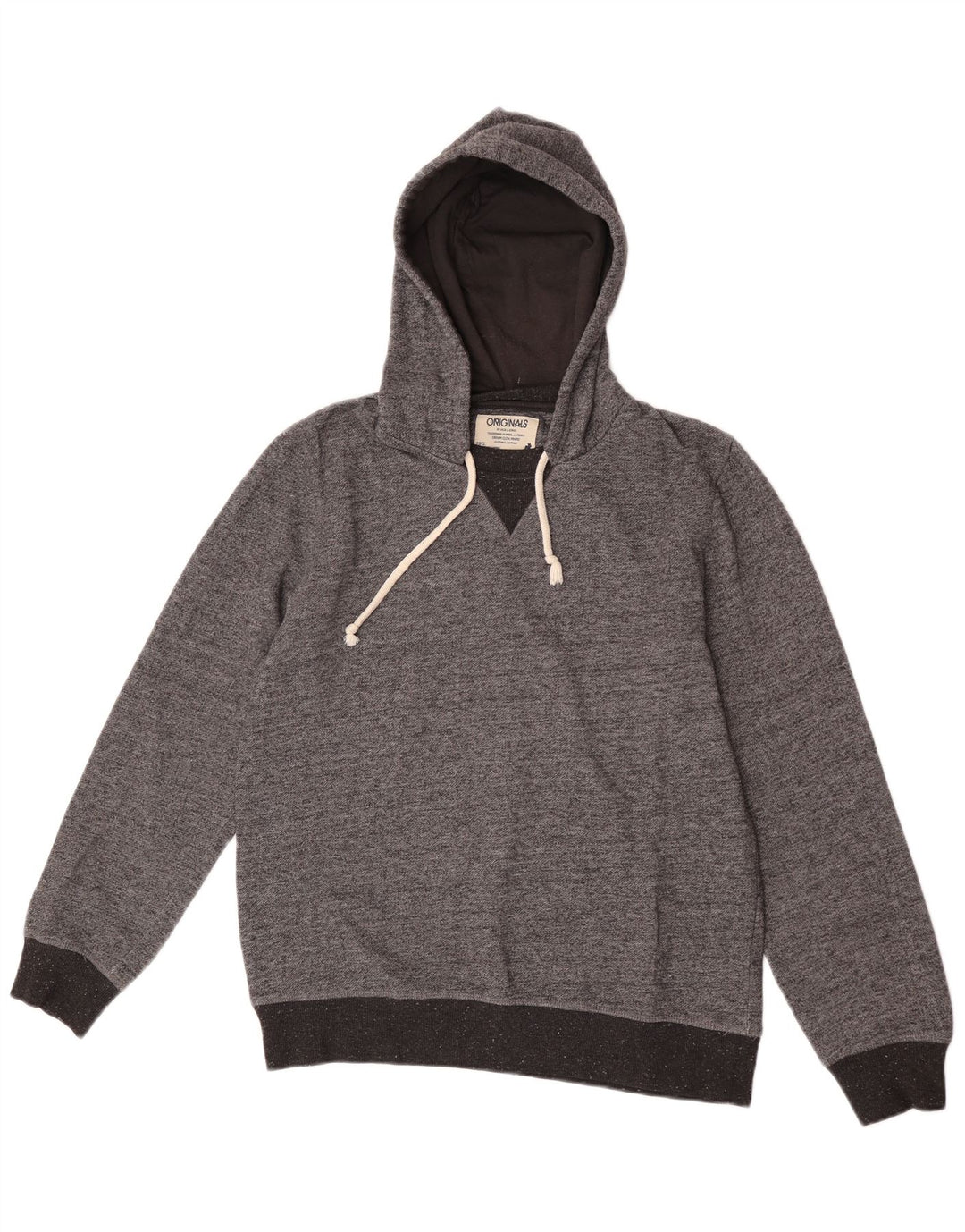 Мужской джемпер с капюшоном Jack & Jones большой серый в крапинку