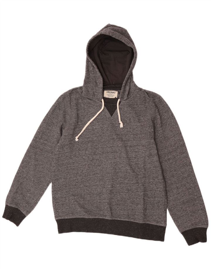 Мужской джемпер с капюшоном Jack & Jones большой серый в крапинку