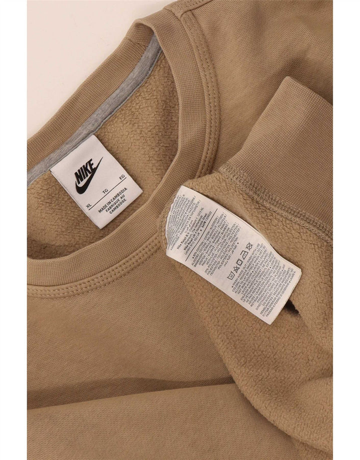 Мужской свитшот Nike Regular Fit, джемпер XL, бежевый, хлопок