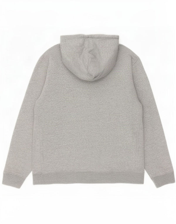 Мужской джемпер с капюшоном с рисунком Abercrombie & Fitch, большой серый хлопок с крапинками