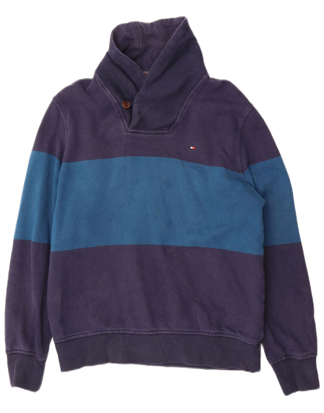 Мужской свитшот Tommy Hilfiger, средний темно-синий с цветными блоками