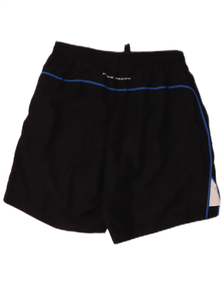 Мужские спортивные шорты Sergio Tacchini, средний черный, полиэстер с цветными блоками