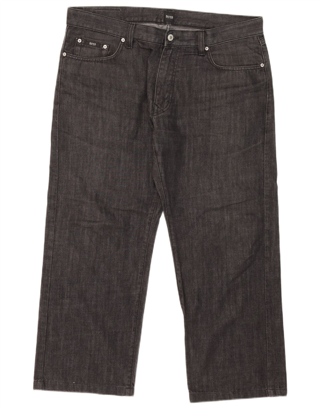 Мужские прямые джинсы Hugo Boss W38 L26, черный хлопок