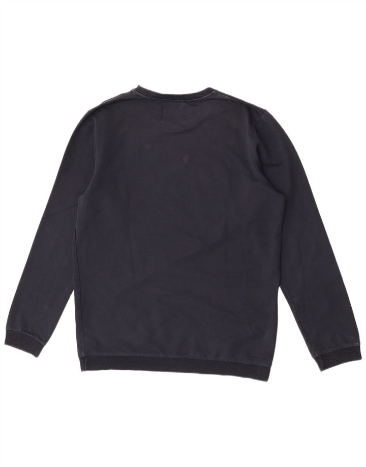 Мужской свитшот с рисунком Jack & Jones, большой хлопковый джемпер темно-синего цвета