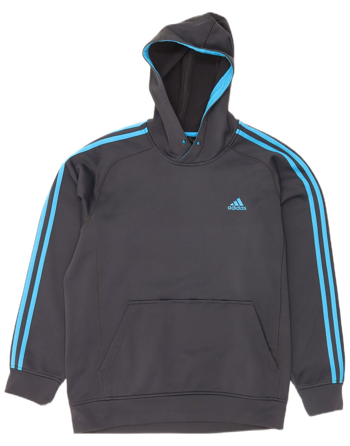 Мужской джемпер с капюшоном Adidas Climawarm, средний серый полиэстер