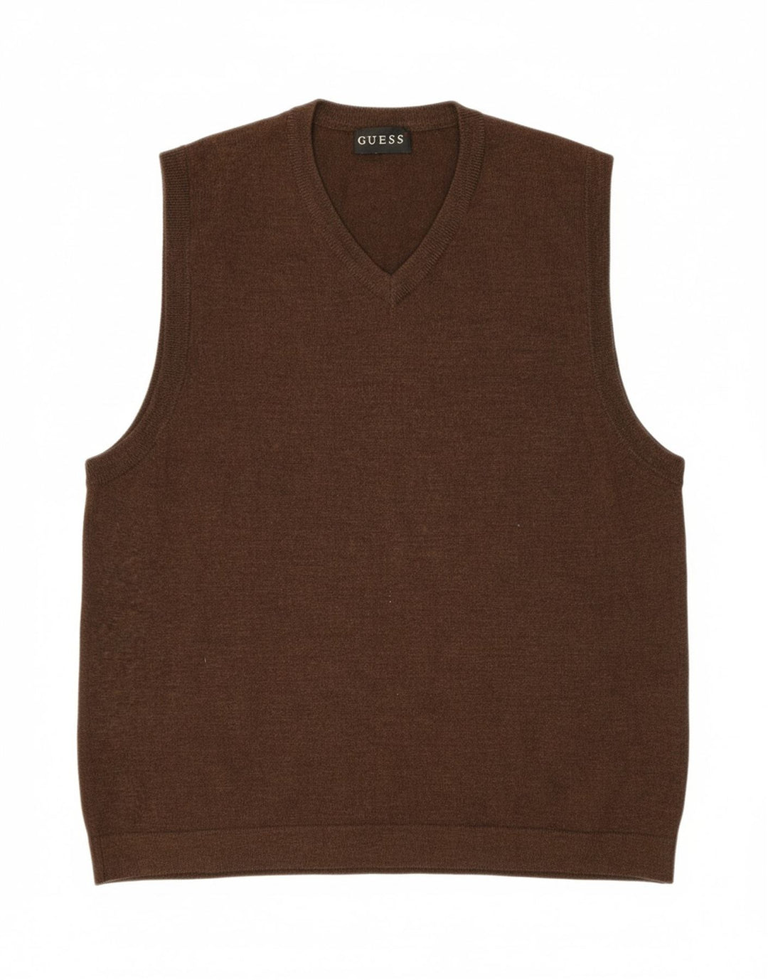 GUESS Mens Vest Tank Top Medium Brown