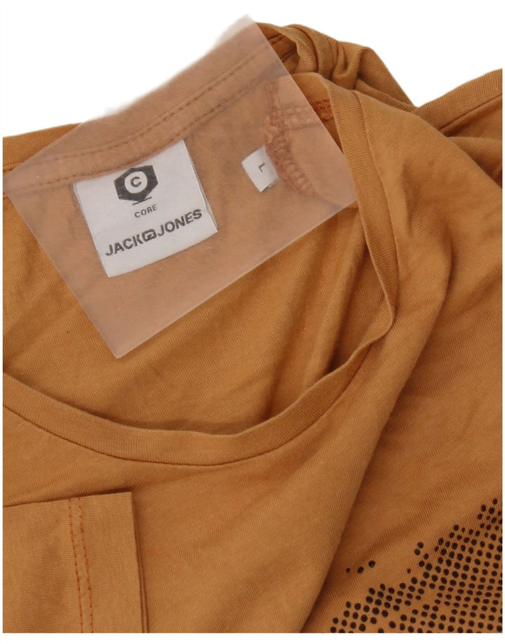 Мужская футболка с рисунком Jack & Jones, большая желтая
