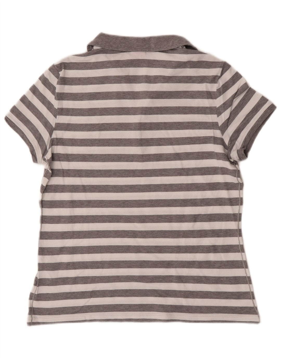 Женская рубашка-поло Puma UK 14, хлопковая полоска среднего серого цвета