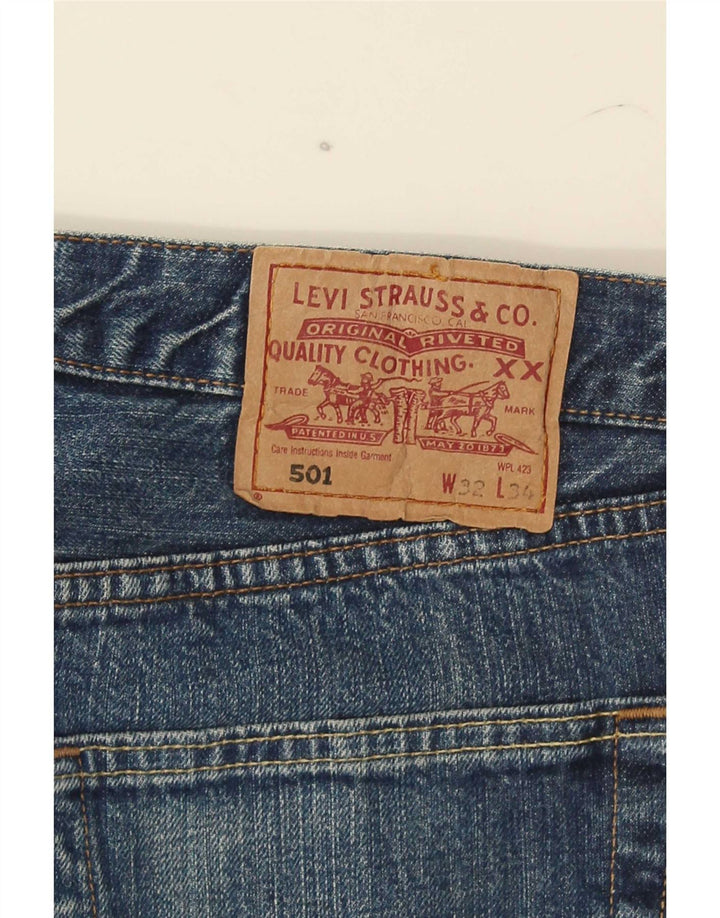 Мужские прямые джинсы Levi's 501 W32 L34 синие