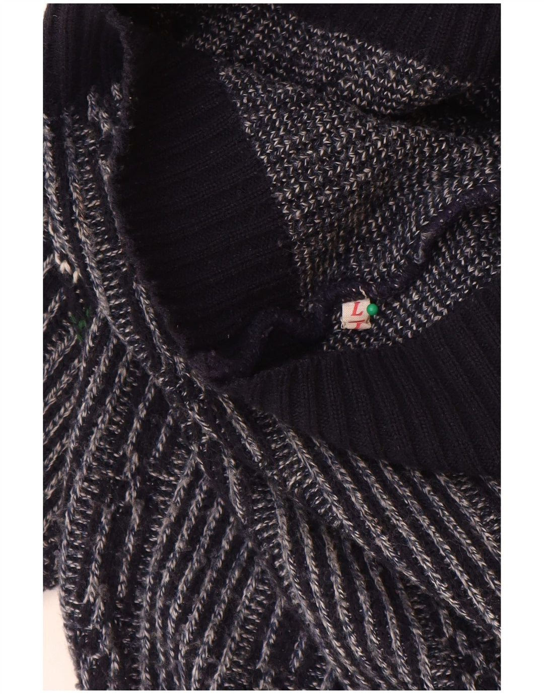 Мужской джемпер с вырезом «лодочка» C & A, большой темно-синий полиакрил с жаккардовым узором