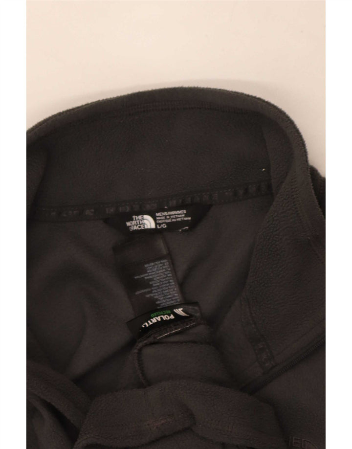 Мужской флисовый джемпер с воротником на молнии The North Face, большой серый полиэстер