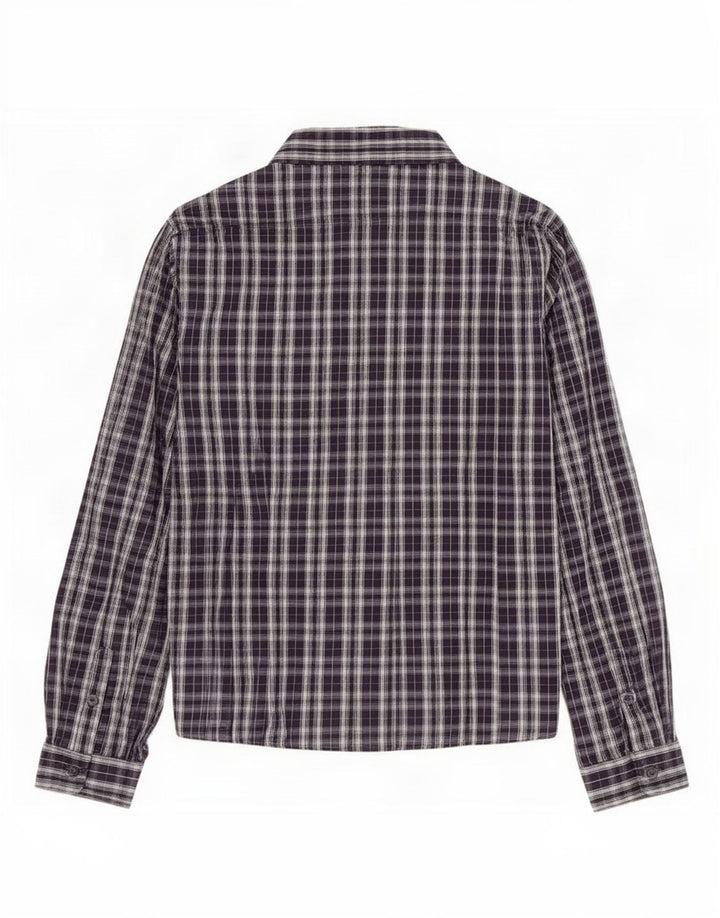 Женская рубашка Sisley IT 44, средний фиолетовый в клетку, хлопок