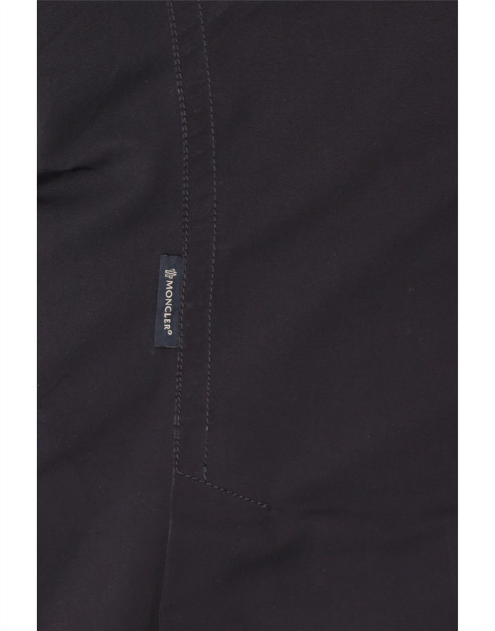 Moncler Мужская стеганая куртка Размер 4 XL Темно-синий полиэстер