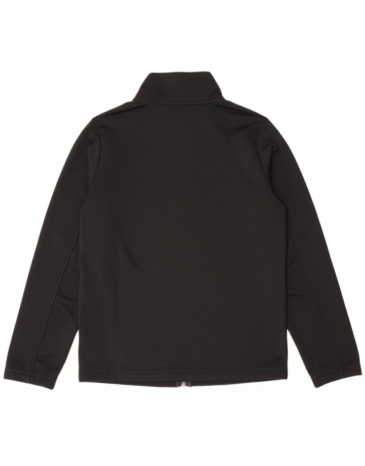 NIKE Boys Tracksuit Top Jacket 10-11 Years Medium Black Polyester