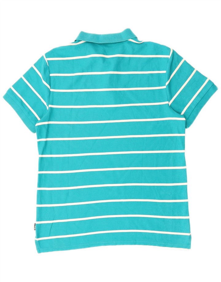 Мужская рубашка-поло NIKE в большую синюю полоску из хлопка