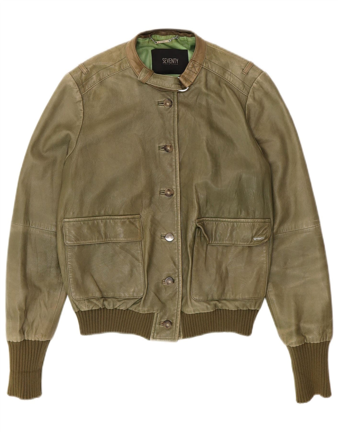 Женская кожаная куртка Seventy IT 42 Medium Green Leather