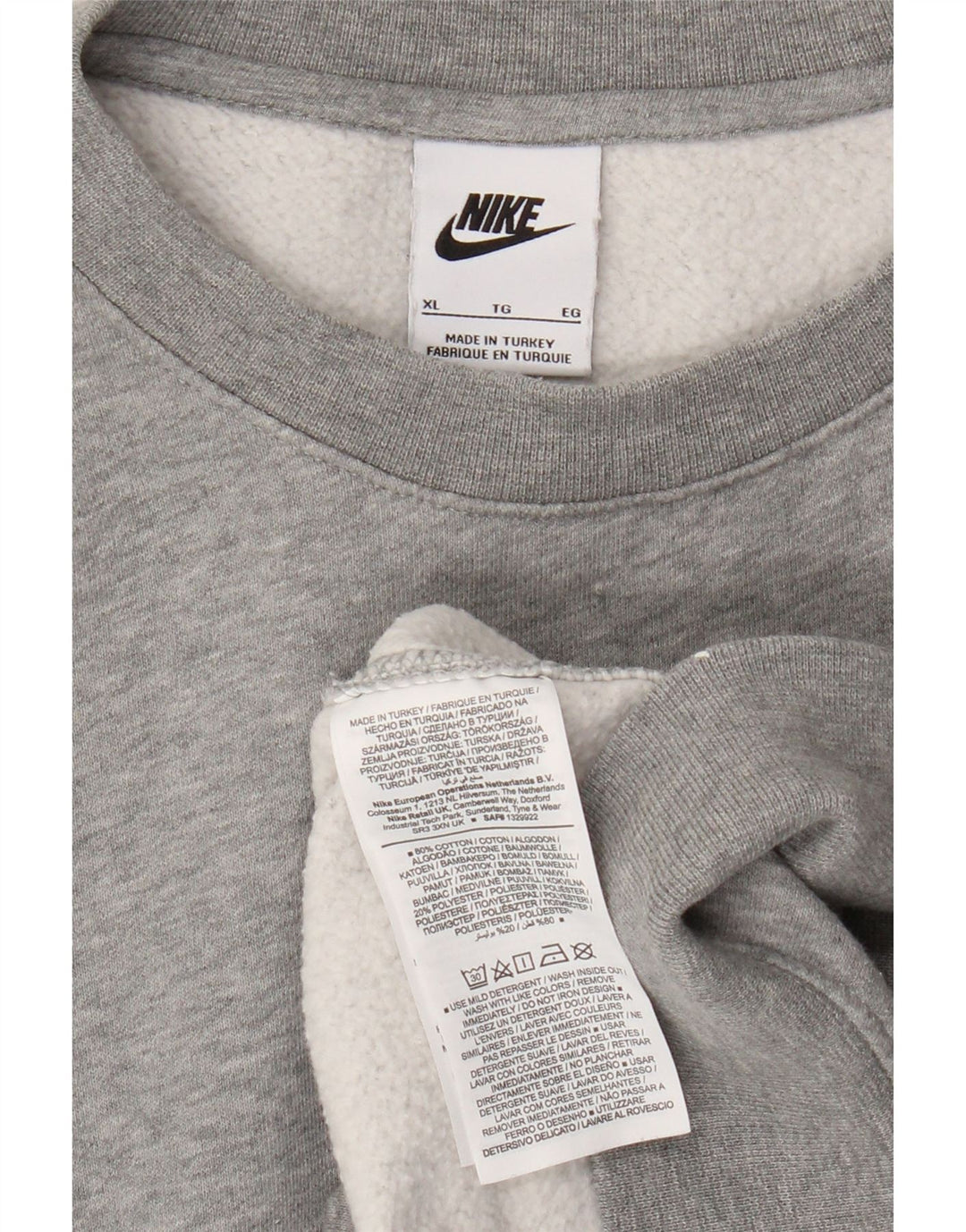 Мужской свитер Nike Jumper XL, серый хлопок